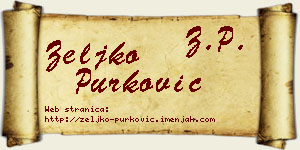 Željko Purković vizit kartica